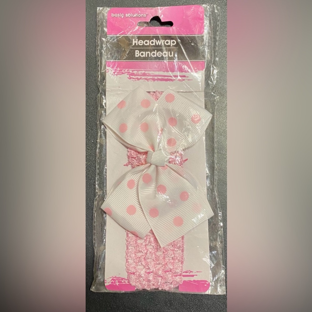 Pink Polka Dot Headwrap for Kids